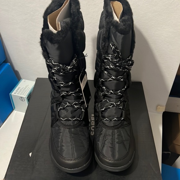 Sorel Whitney II Tall Lace Boot black classic casual comfy outdoor winter cozy - Picture 3 of 6